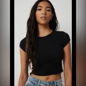 Simple black crop top